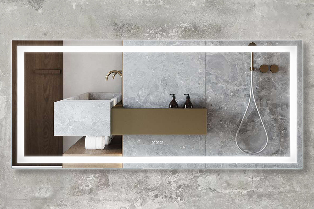 Luxury LED Bathroom/Wall Mirror with Front and Back Light, Anti Fog, Shatter Resistant and Adjustable Light Settings, 72 in x 32 in by Prominence Home