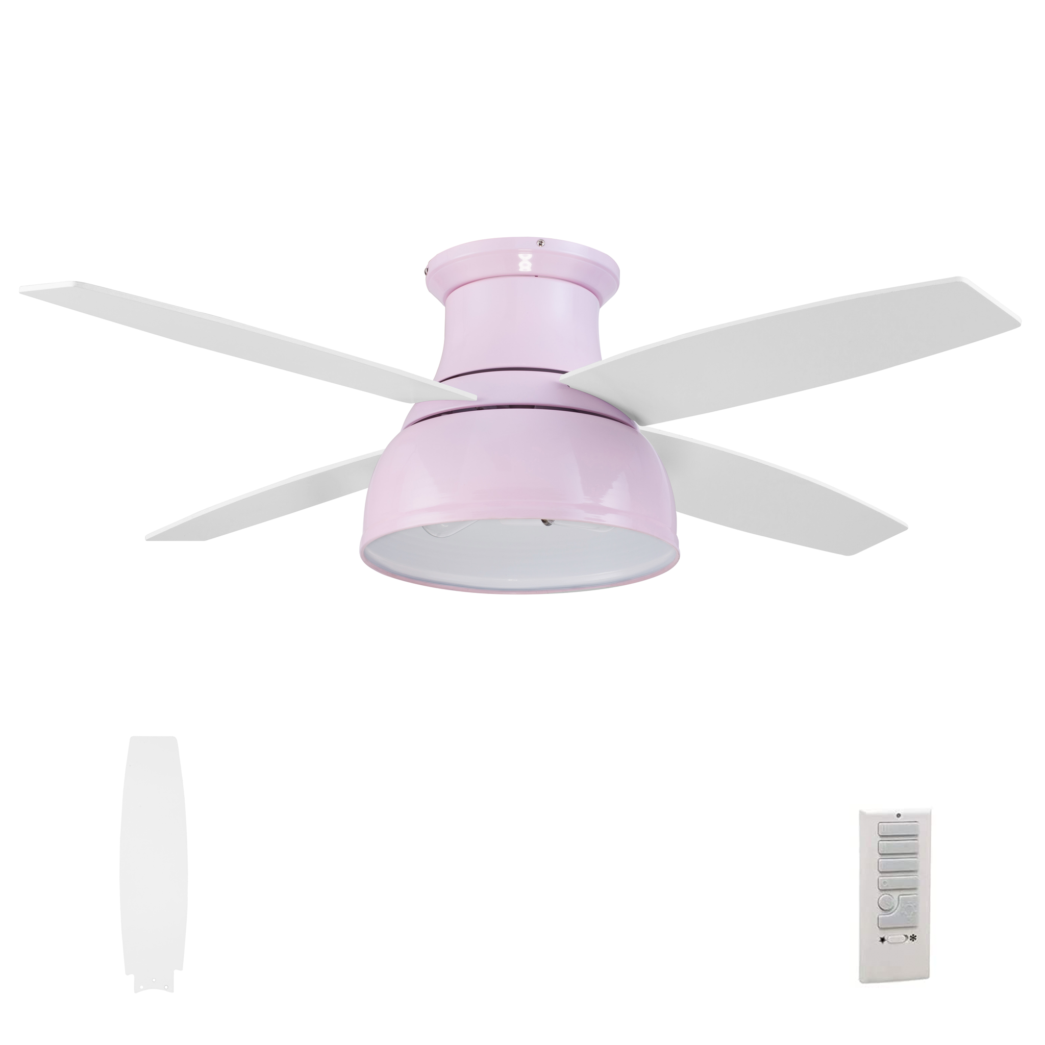 52 Inch Edora, Peony Pink, Remote Control, Ceiling Fan by Prominence Home