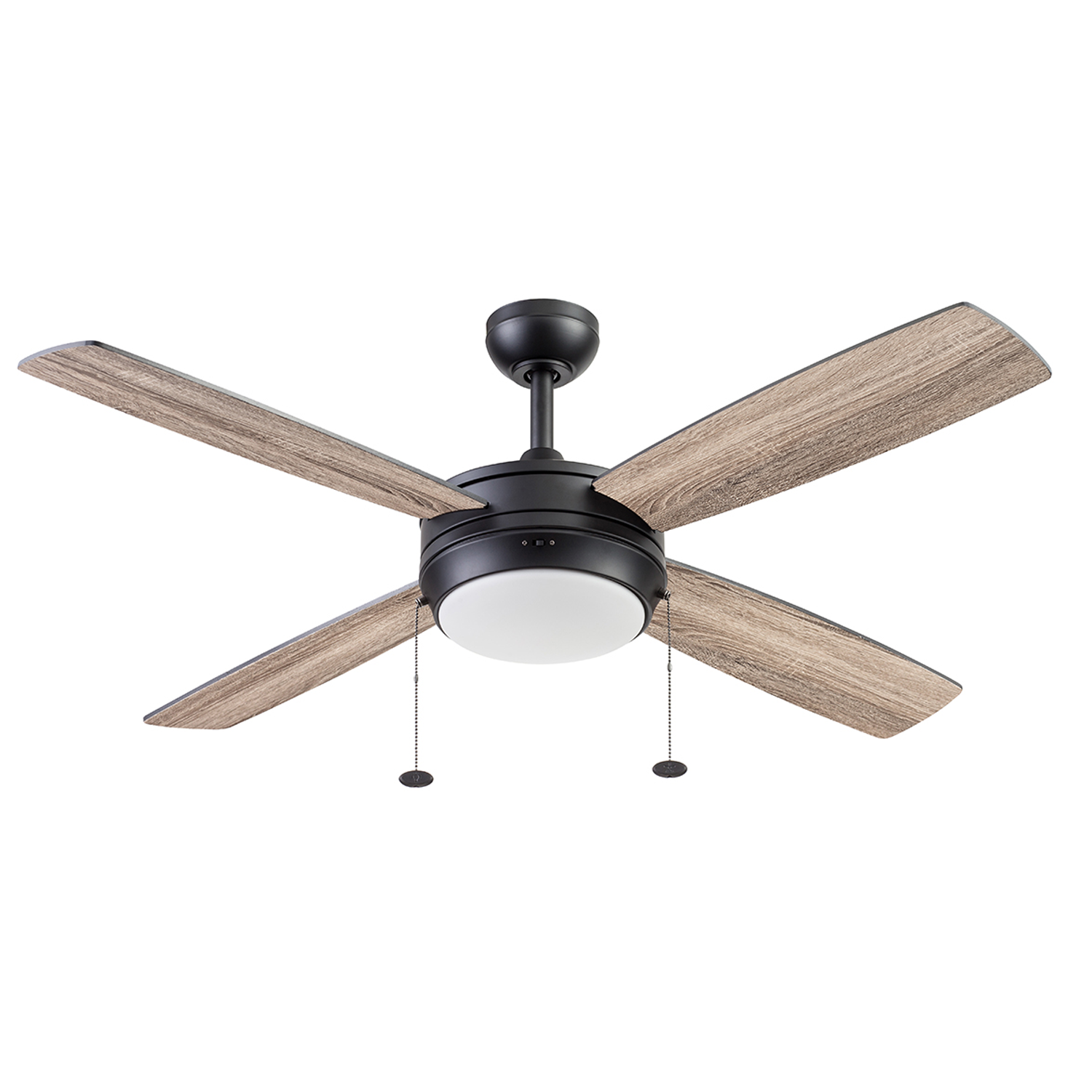 52 Inch Kailani, Matte Black, Pull Chain, Ceiling Fan by Prominence Home