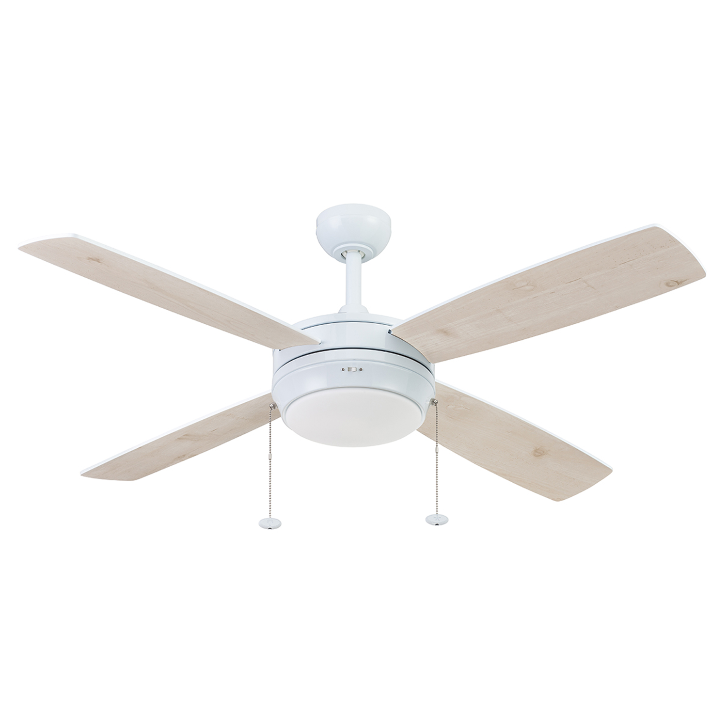 52 Inch Kailani, Bright White, Pull Chain, Ceiling Fan by Prominence Home