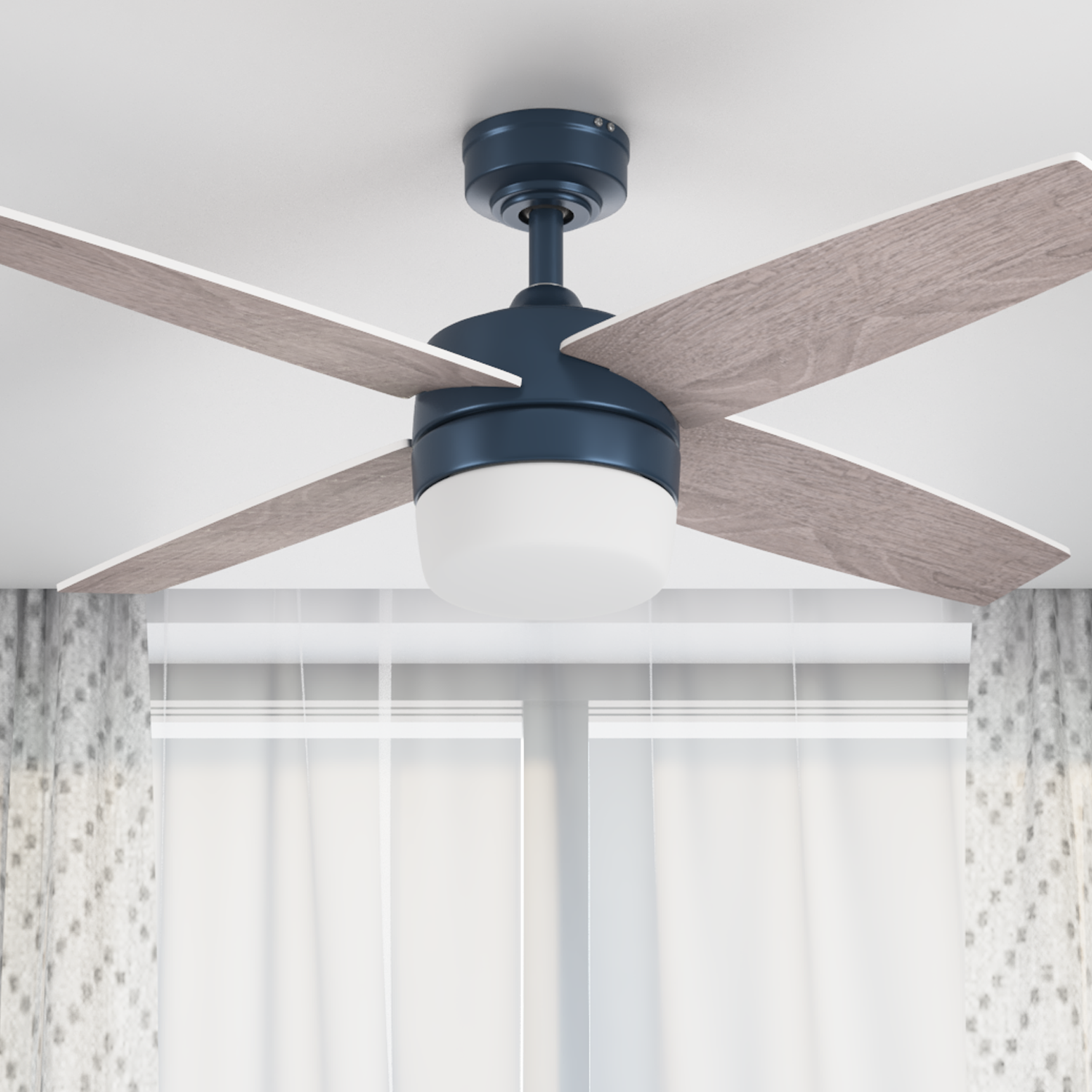 Ceiling Fan shop with Lights Remote Control, 44-Inch, White (4-Blades)