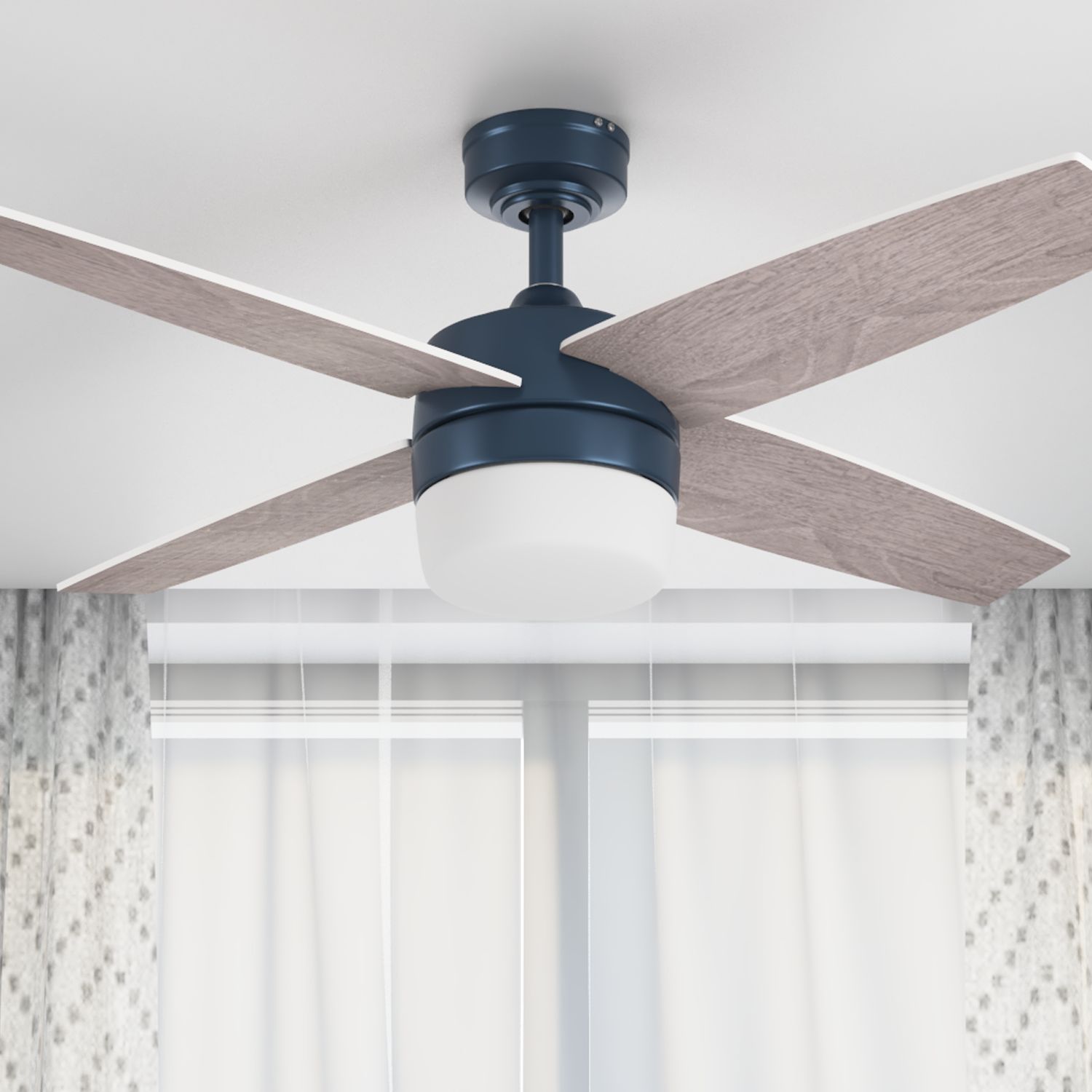 44 Inch Atlas, Sapphire Blue, Remote Control, Ceiling Fan by Prominence Home