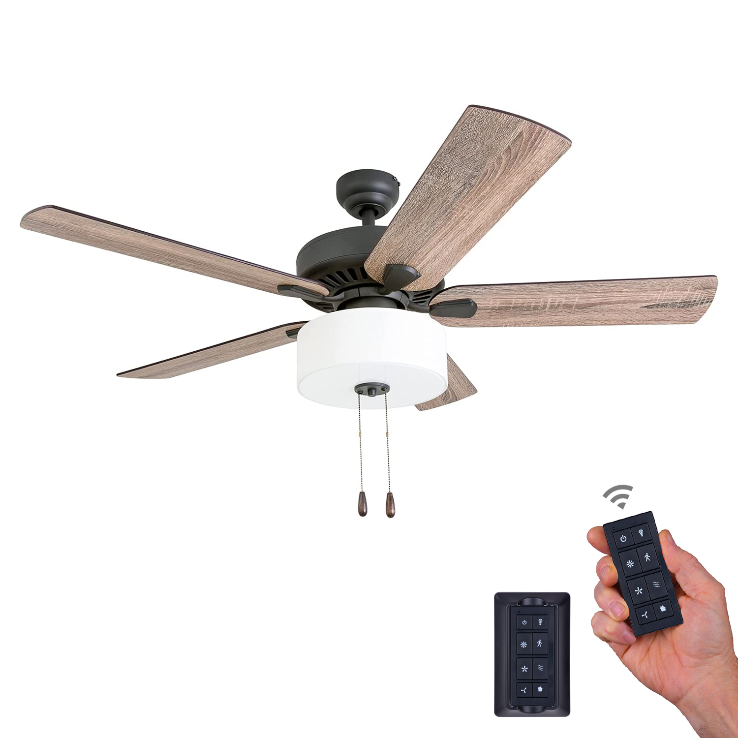52 Inch Canoe Ridge, Bronze, Remote Control, Ceiling Fan by Prominence Home