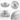 Madalyn, Dome Flushmount Light Fixture, Clear Glass, Brushed Nickel by Prominence Home