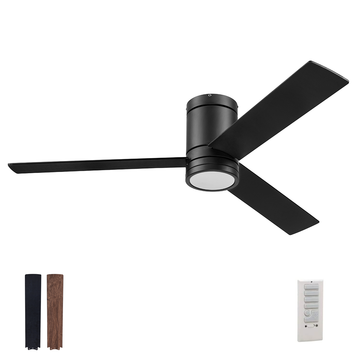 52 Inch Espy, Matte Black, Remote Control, Ceiling Fan by Prominence Home