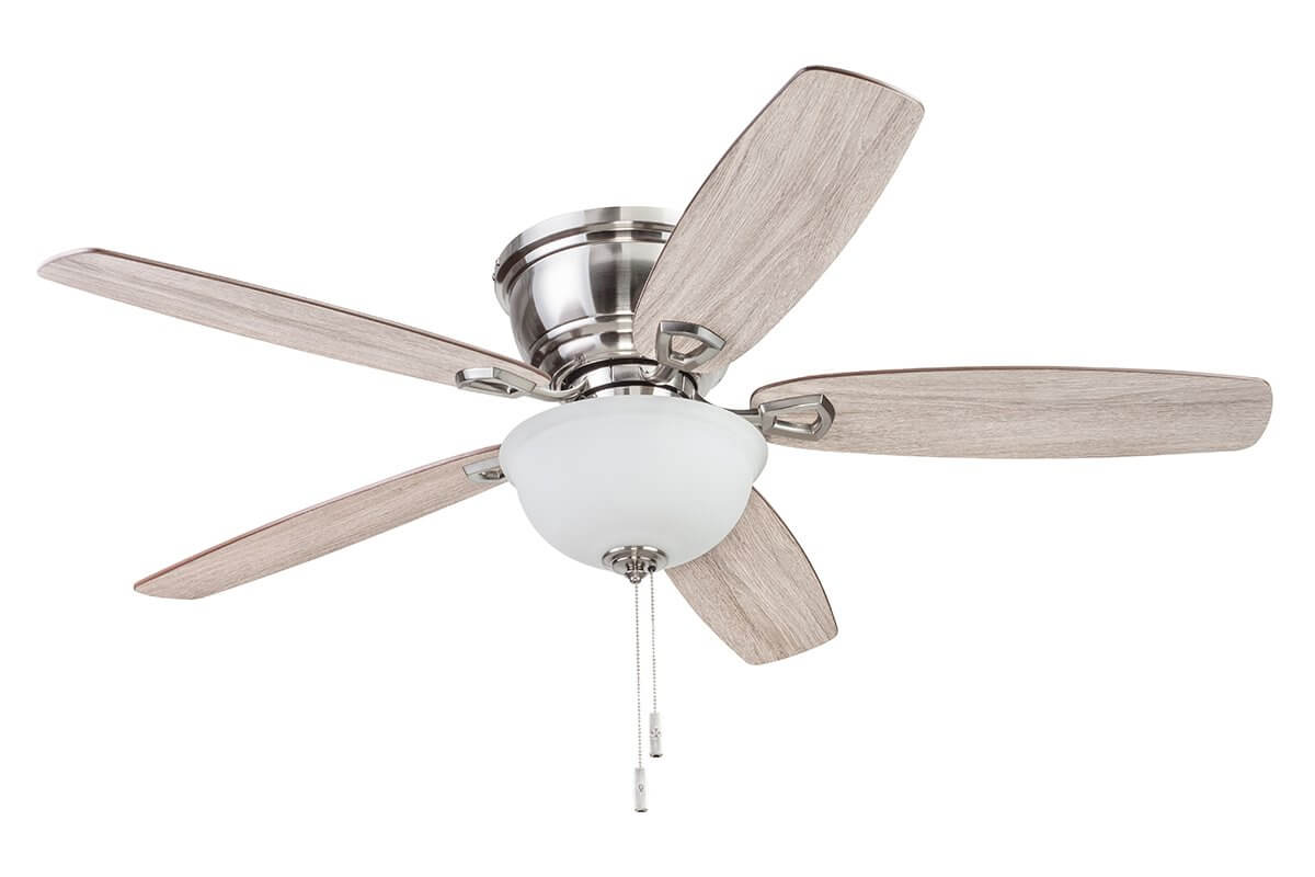 52 Inch Loren, Brushed Nickel, Pull Chain, Ceiling Fan by Prominence Home
