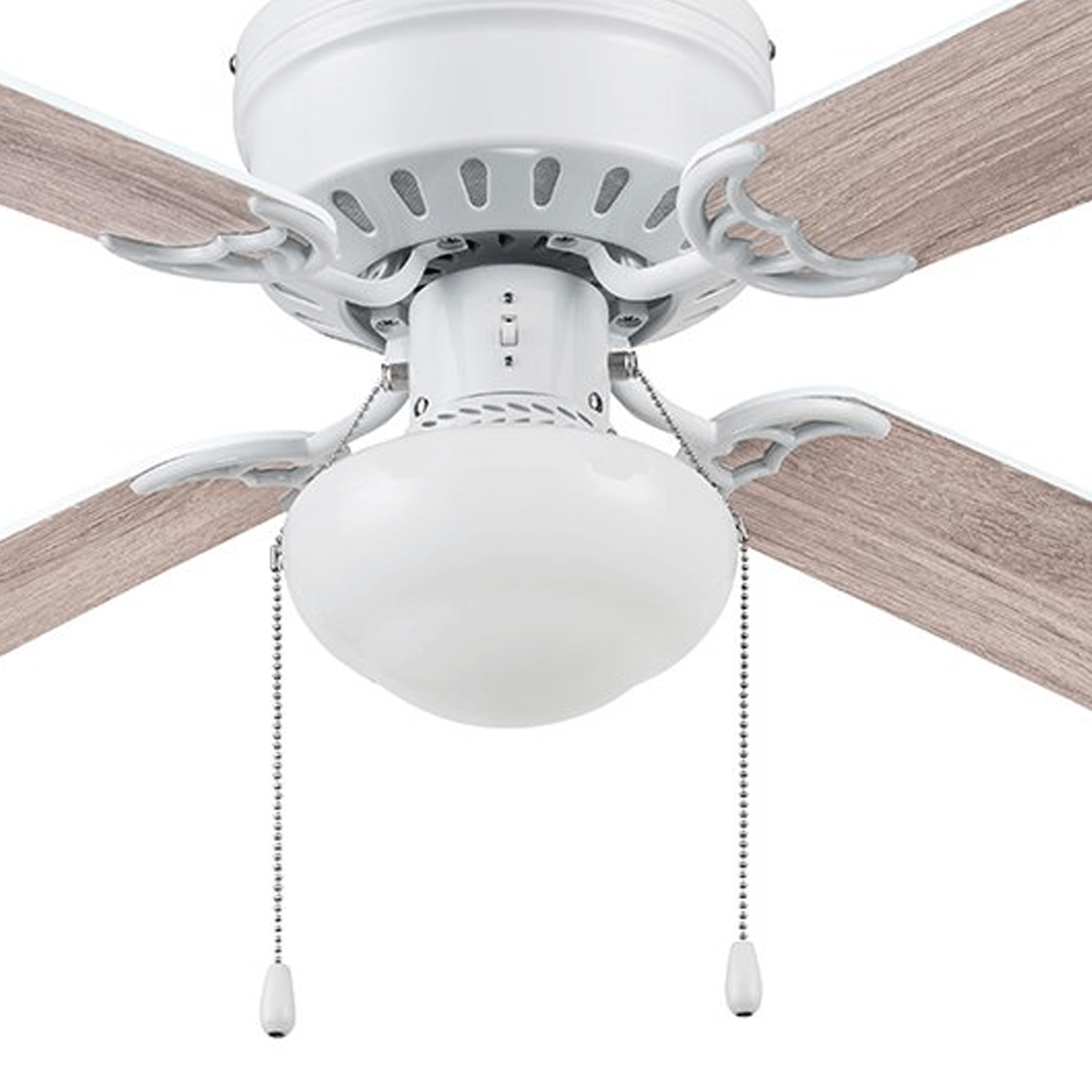 42 Inch Cherry Hill, White, Pull Chain, Ceiling Fan by Prominence Home