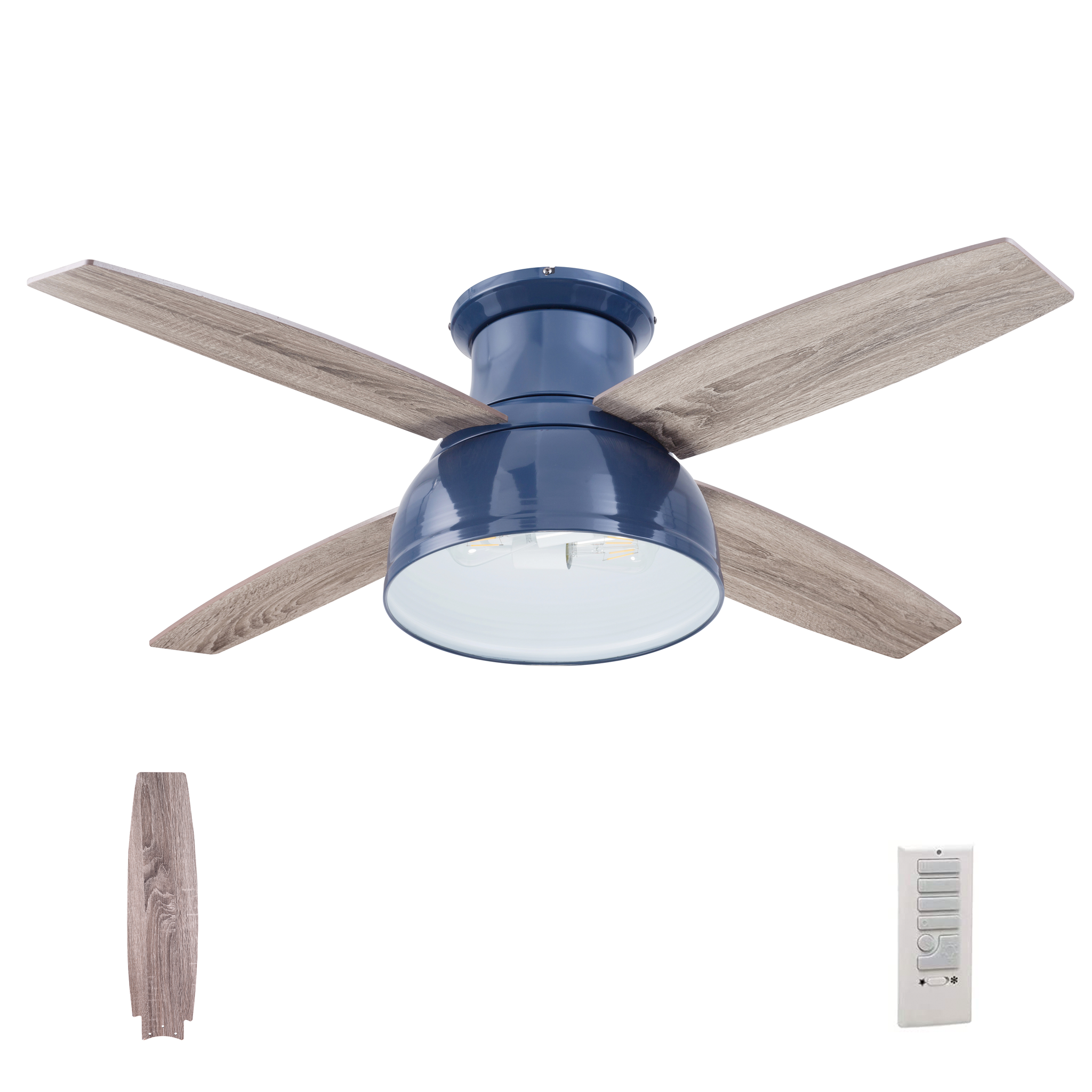 52 Inch Edora, Sapphire Blue, Remote Control, Ceiling Fan by Prominence Home