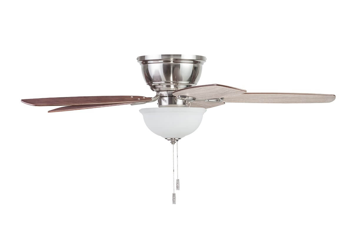 52 Inch Loren, Brushed Nickel, Pull Chain, Ceiling Fan by Prominence Home
