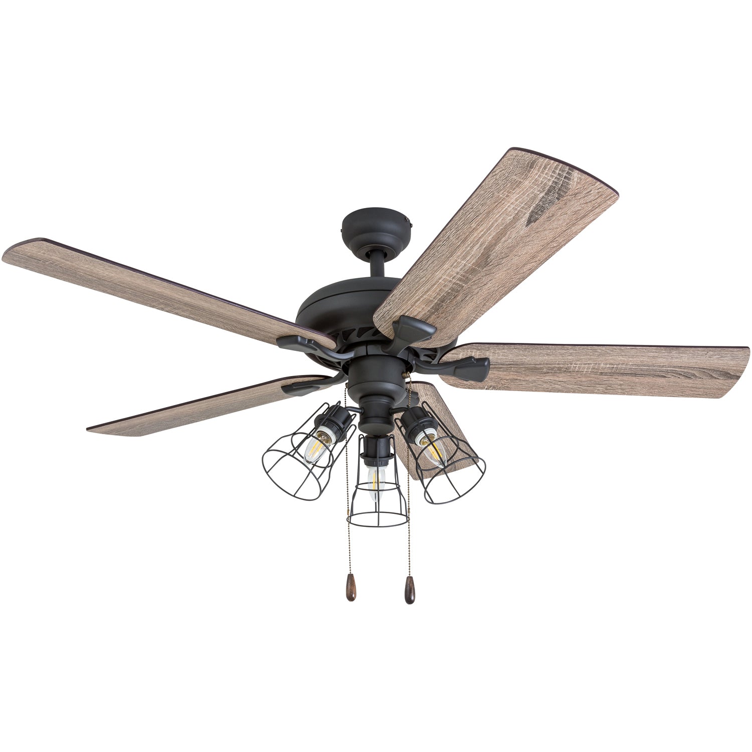 52 Inch Lincoln Woods, Bronze, Pull Chain, Ceiling Fan by Prominence Home