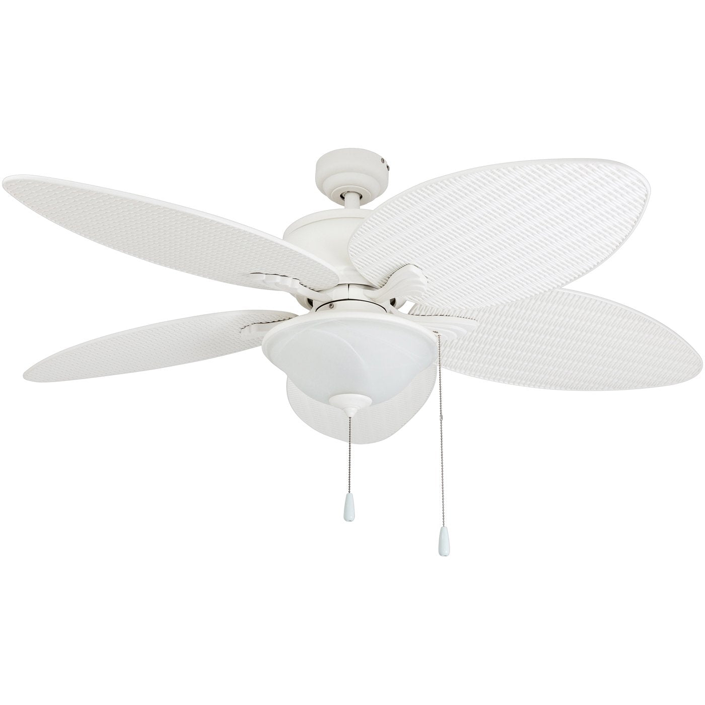 52 Inch Solana, White, Pull Chain, Indoor/Outdoor Ceiling Fan by Prominence Home