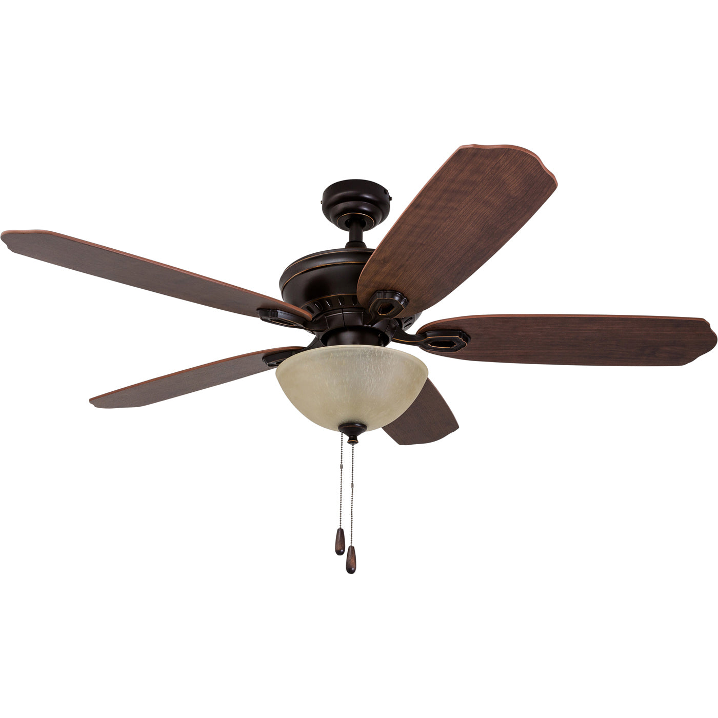 52 Inch Spring Hollow, Oil Rubbed Bronze, Pull Chain, Ceiling Fan by Prominence Home