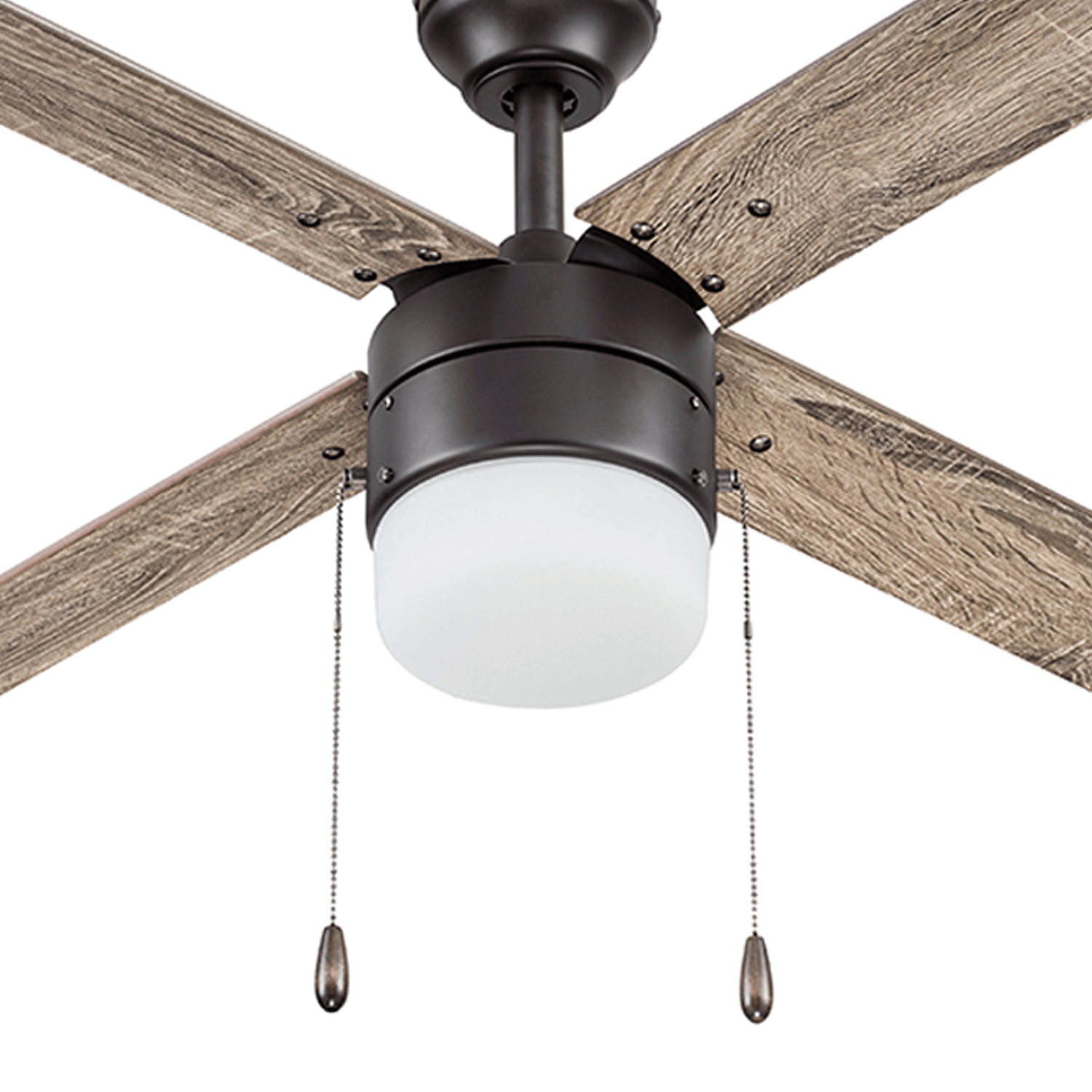 52 Inch Chism, Gun Metal, Pull Chain, Ceiling Fan by Prominence Home