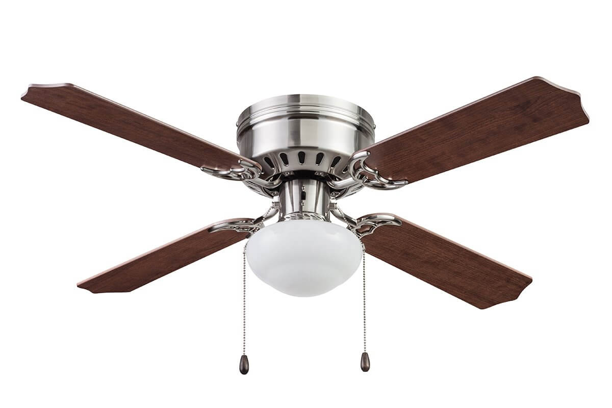 42 Inch Cherry Hill, Brushed Nickel, Pull Chain, Ceiling Fan by Prominence Home