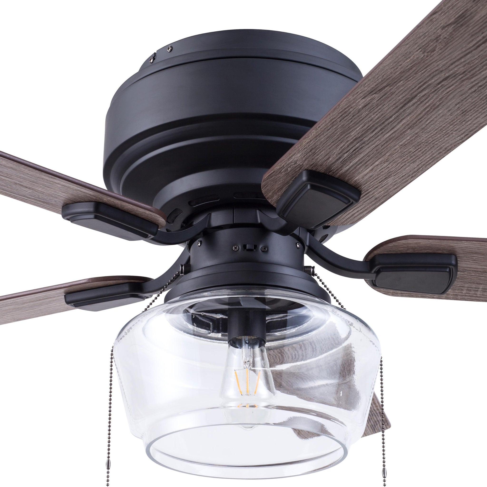 52 Inch MaCenna, Matte Black, Pull Chain, Ceiling Fan by Prominence Home