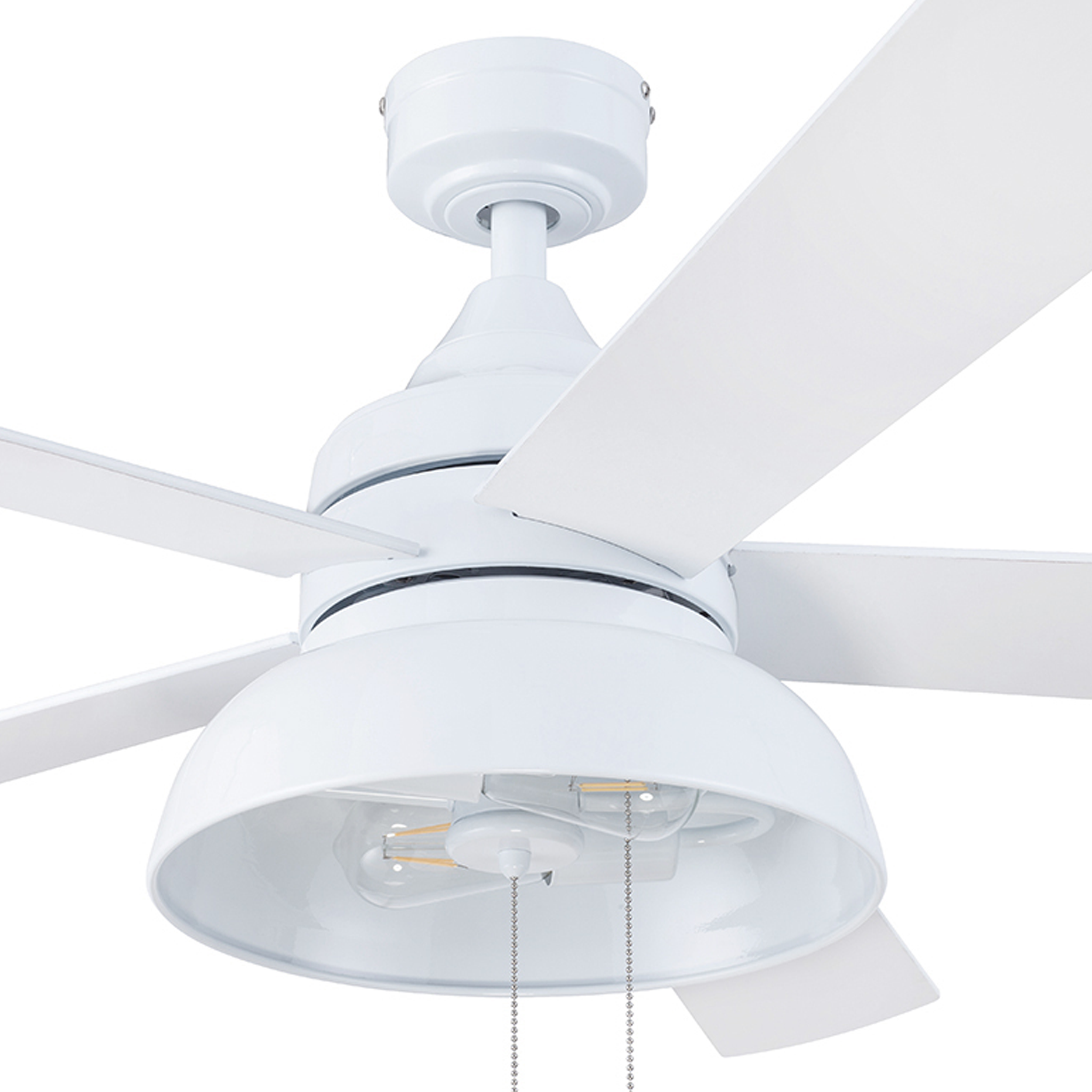 52 Inch Brightondale, Bright White, Pull Chain, Indoor/Outdoor Ceiling Fan by Prominence Home