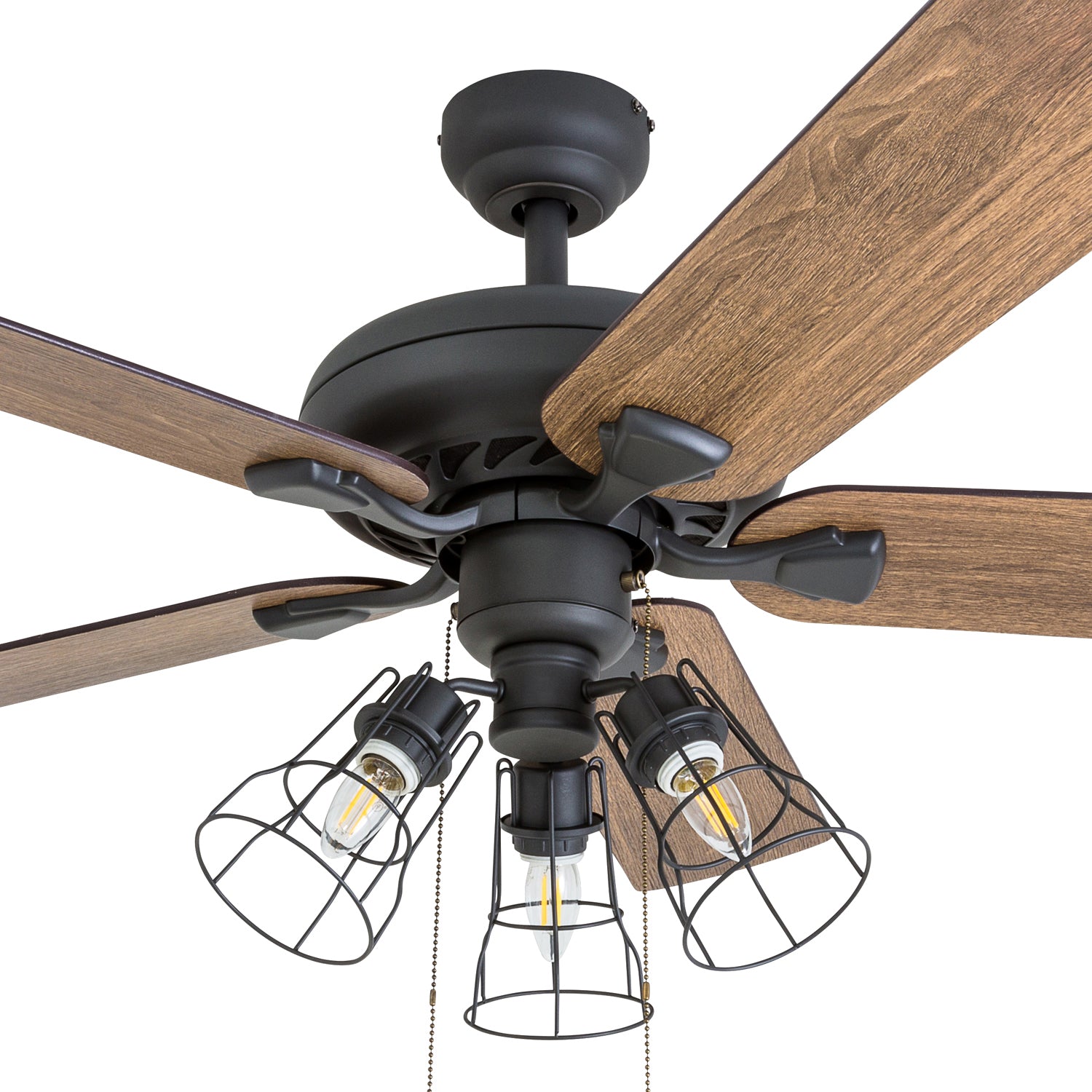 52 Inch Lincoln Woods, Bronze, Pull Chain, Ceiling Fan by Prominence Home