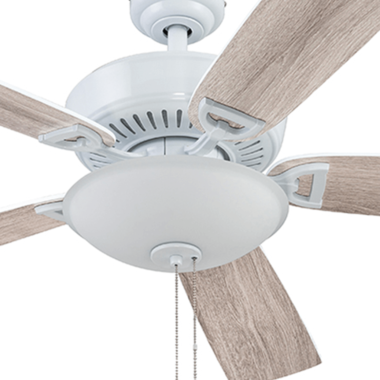 52 Inch Montlake, White, Pull Chain, Ceiling Fan by Prominence Home