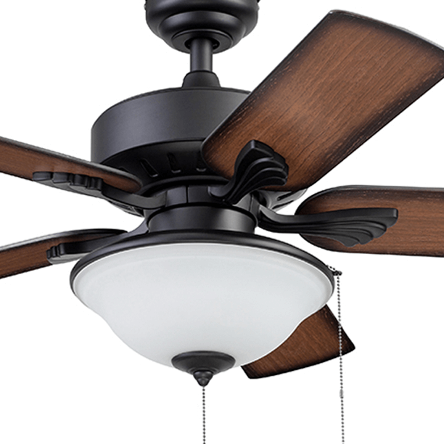 42 Inch Viretta, Matte Black, Pull Chain, Indoor/ Outdoor Ceiling Fan by Prominence Home