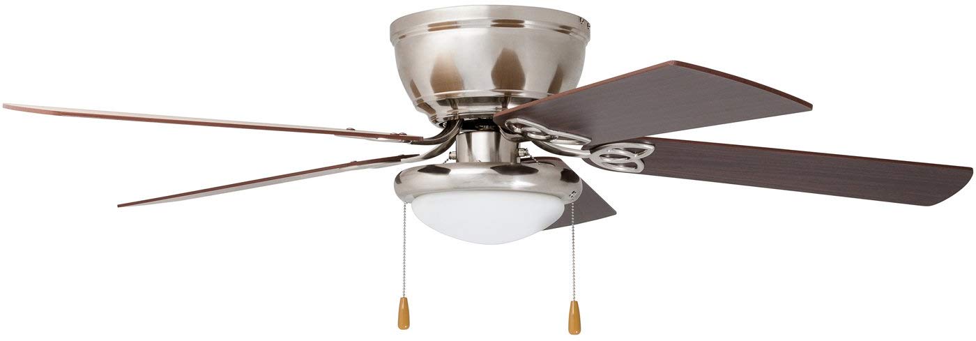 52 Inch Benton, Brushed Nickel, Pull Chain, Ceiling Fan by Prominence Home