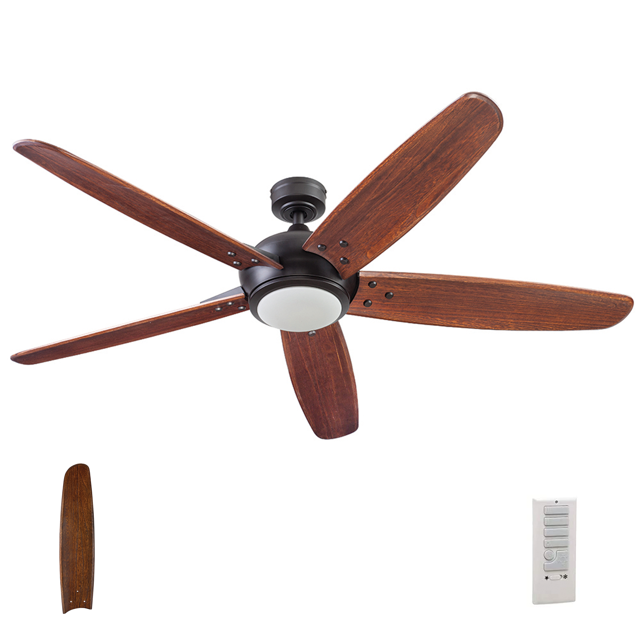 62 Inch Guyanna, Espresso, Remote Control, Ceiling Fan by Prominence Home