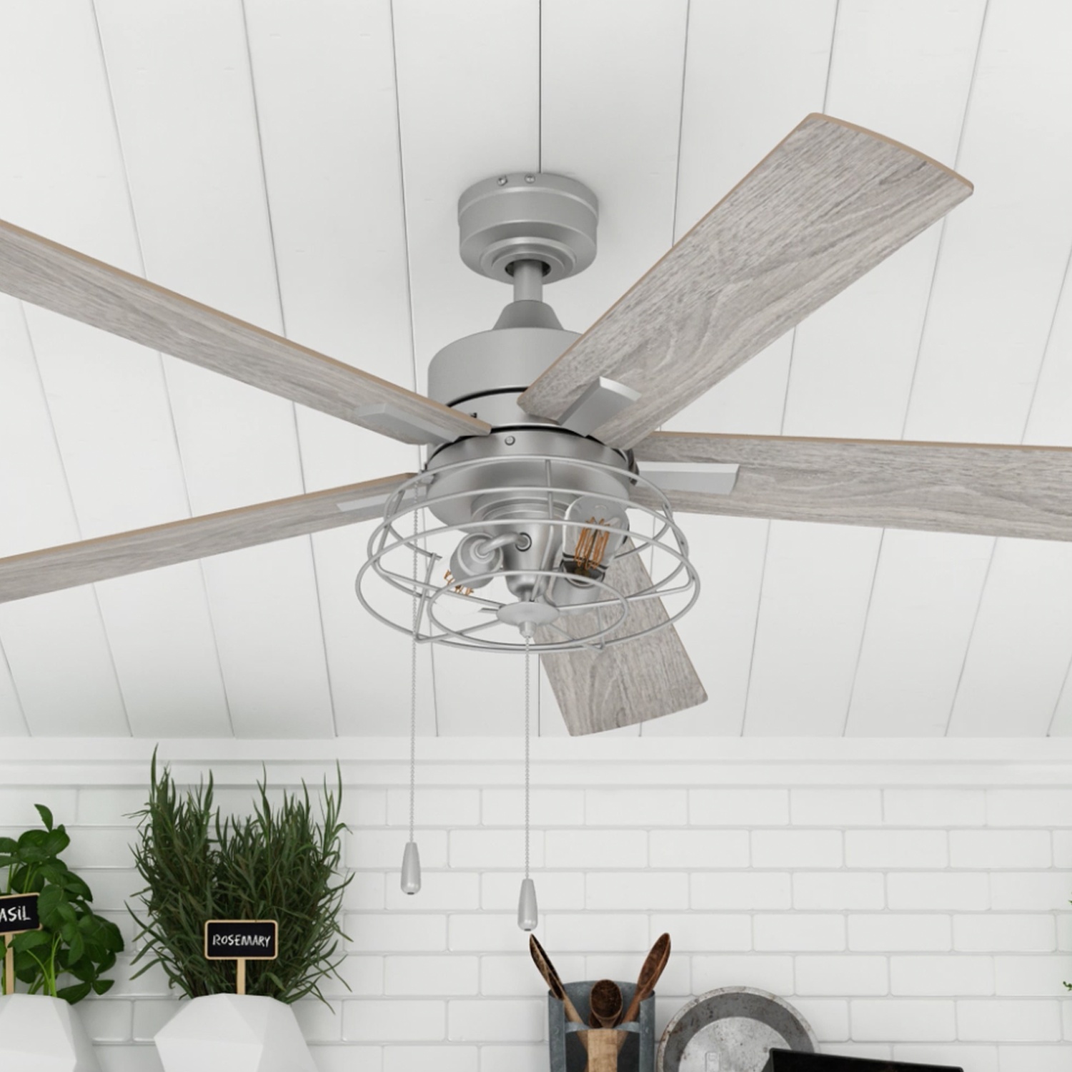 52 Inch Marshall, Pewter, Pull Chain, Ceiling Fan by Prominence Home