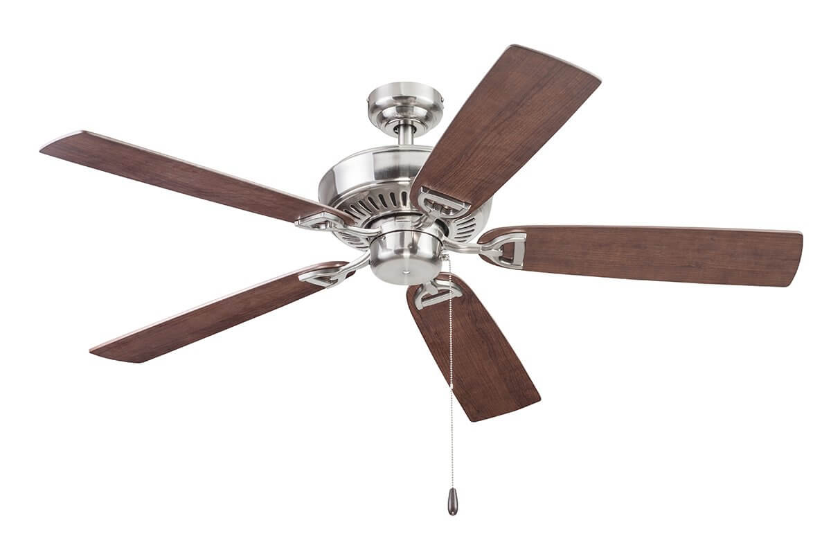 52 Inch Montlake Brushed Nickel, Pull Chain, Ceiling Fan by Prominence Home