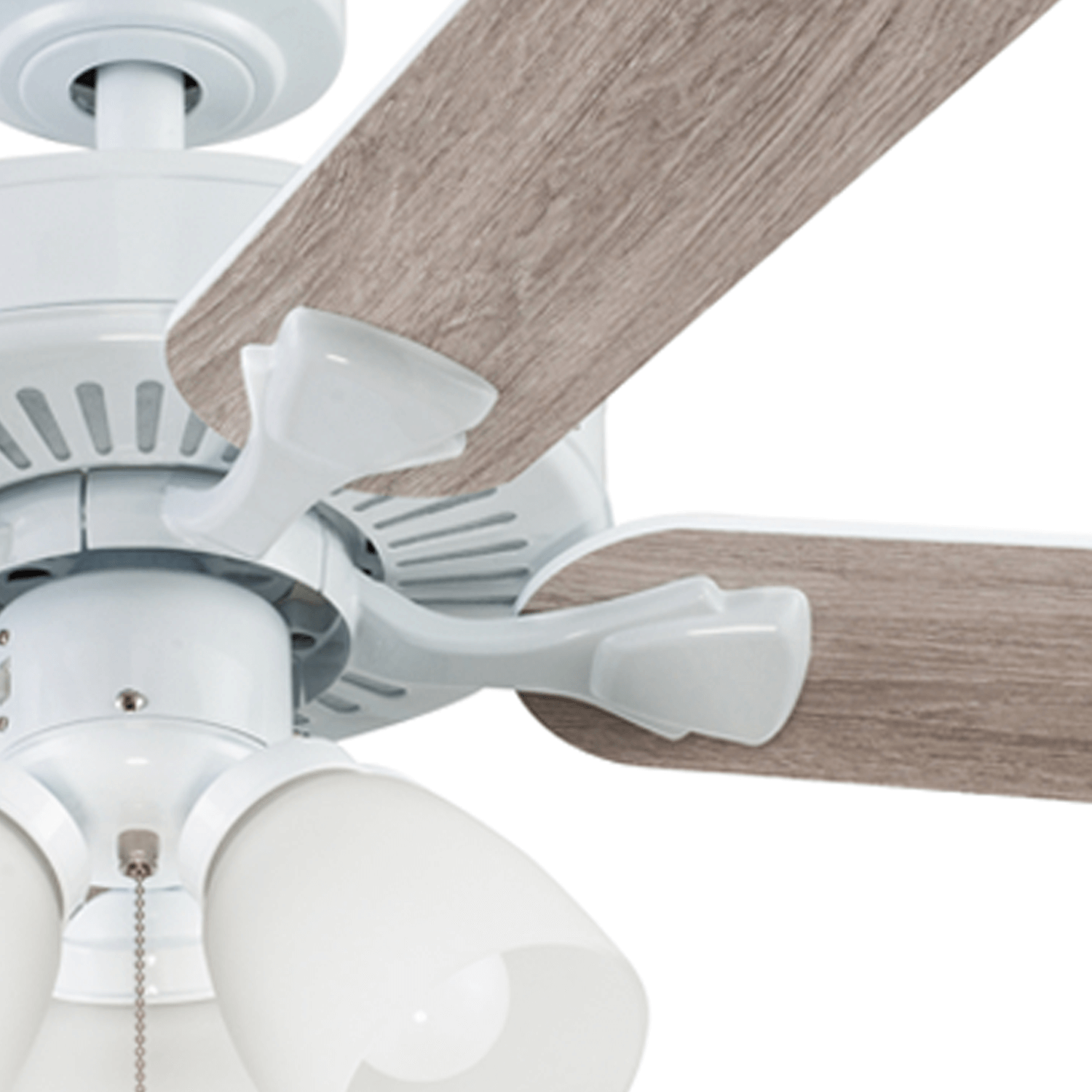 52 Inch Stannor, White, Pull Chain, Ceiling Fan by Prominence Home